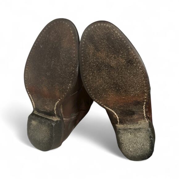 Double H 5154 Sz 7 W Leather Pull Holes Cowgirl Ride Work Farm Chore Boot Ladies - Picture 7 of 9